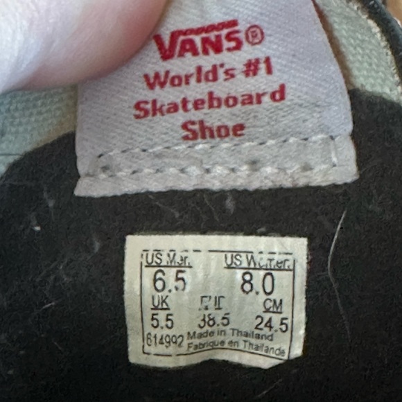 Van’s SK8-HI Shoe Sneaker Hi Top Black & White Size 8 women / 6.5 men / 38.5 EU - Picture 7 of 9